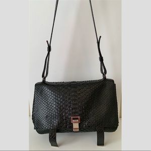 *SOLD Proenza Schouler Black Python Courier Cross Body